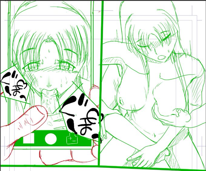 よしよし、眼鏡ナシ編のラフ完成したぞ、眼鏡ありは何プレイで締めようかな 