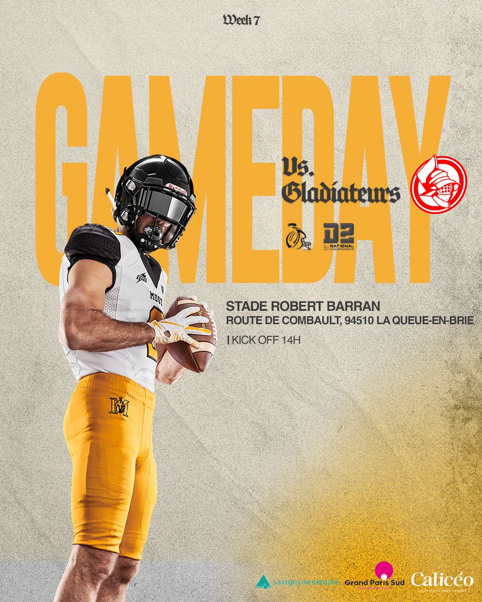 Les Myrmidons FootUS (4-2-1) (@myrmidonsfootus) on Twitter photo 🟡⚫️GAME DAY🟡⚫️
Avant dernier match de la saison régulière !
Match capital pour la suite de la compétition face aux <a href="/Gladiateurs94/">Gladiateurs Football</a> ⚔️
Let's go MUST !
#WARREADY #goldrush #warready 🟡⚫️GAME DAY🟡⚫️
Avant dernier match de la saison régulière !
Match capital pour la suite de la compétition face aux <a href="/Gladiateurs94/">Gladiateurs Football</a> ⚔️
Let's go MUST !
#WARREADY #goldrush #warready