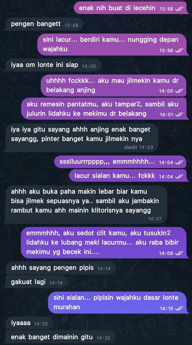 RawanBecek's tweet photo. Lacur binal kamu ya... meki becekmu jadi makin banjir gara2 mulut aku... dasar perek murahan, aku jadiin kamu budak seks aku, aku bikin kamu kencing dimulut aku https://t.co/auhkF1MwuK