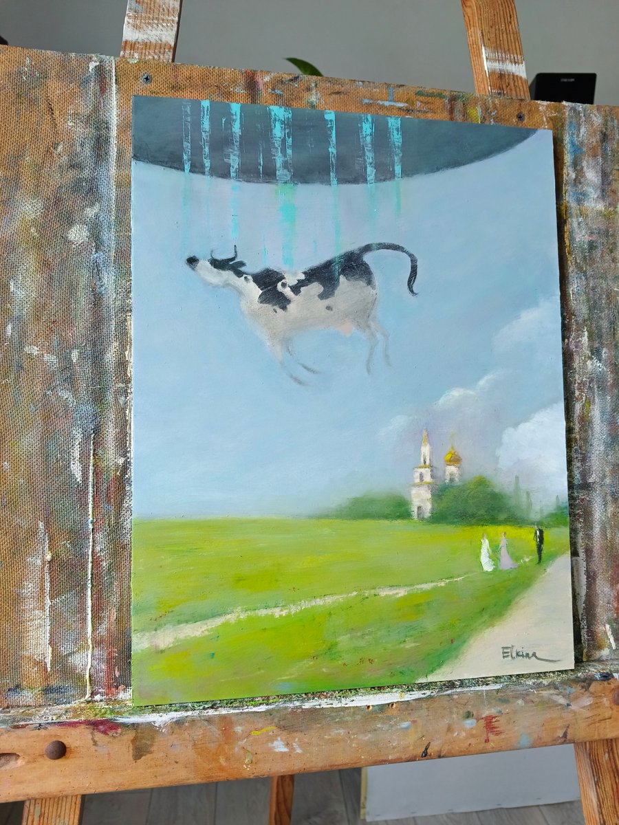 eIjuIe's tweet photo. #cow #ufo #landscape #painting #art #summer #countryscape https://t.co/FPDLcgb3uv
