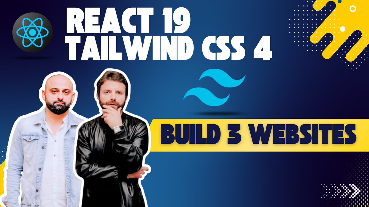CodeAndCreateee's tweet image. 🚀 Just dropped a full FREE course on YouTube!
Build 3 Real-World Projects with React 19 & Tailwind CSS v4 💻🔥
✅ Apple Store
✅ Shopping Cart
✅ Portfolio Website
🎯 Perfect for all skill levels
📺 Watch now: youtu.be/06qPXt962mA