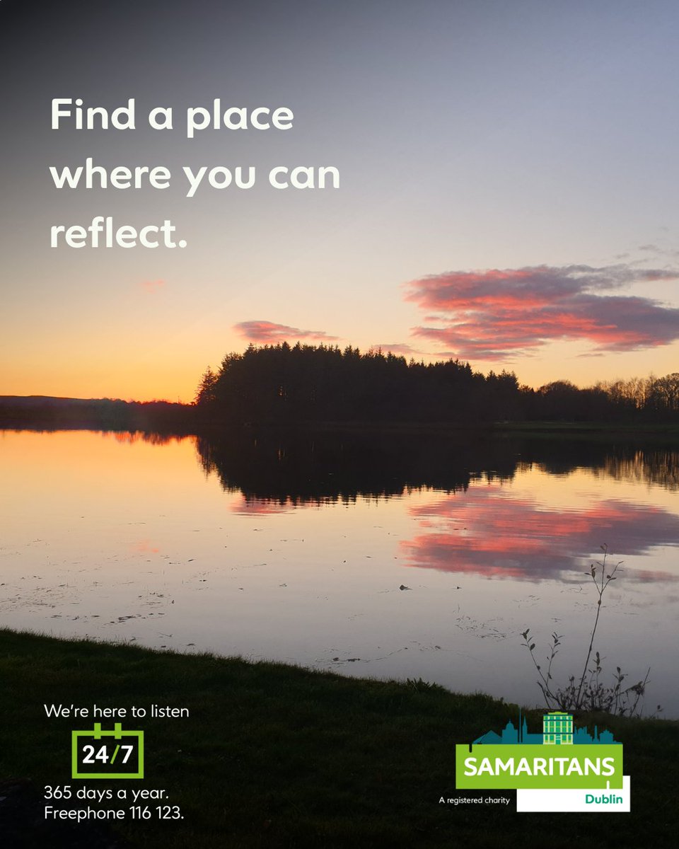 Find a place of peace where you can reflect. And remember that we are always here to listen - 24/7. Freephone 116 123
