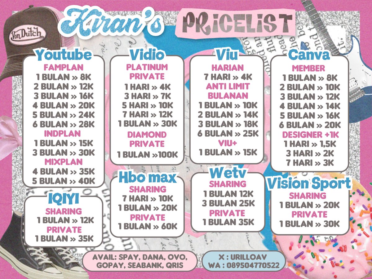 urilloav's tweet image. ㅤ ㅤㅤㅤ hayii! kiran ada banyak app premium bergaransi dan 100% trusted since 2021 yaap! testi ada di thread selanjutnya 💗✨

🧺 order? dm @urilloav or fastesp sung ke wa.me/6289504770522