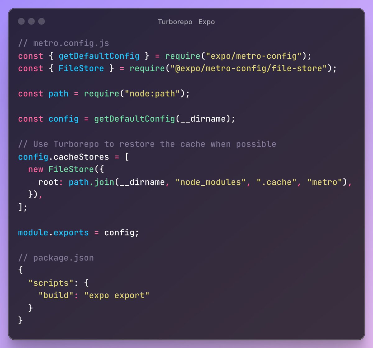 javascripter's tweet image. 手軽にExpoアプリのビルドを高速化する方法、node_modules/.cacheにMetroのキャッシュを入れるのがおすすめ。
Turborepoでnode_modules/.cache/metro/*キャッシュしてRemote Caching有効にすればCIでもturbo build && npx eas update --autoでキャッシュ使われて速くなる
github.com/byCedric/expo-…