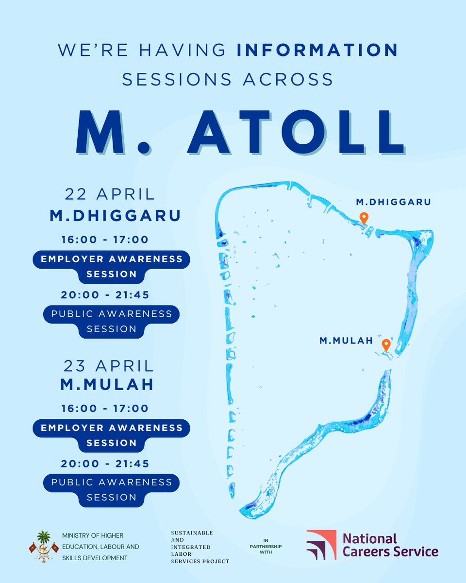SAILS and <a href="/ncsgovmv/">National Careers Service</a> are heading to Meemu Atoll next week!