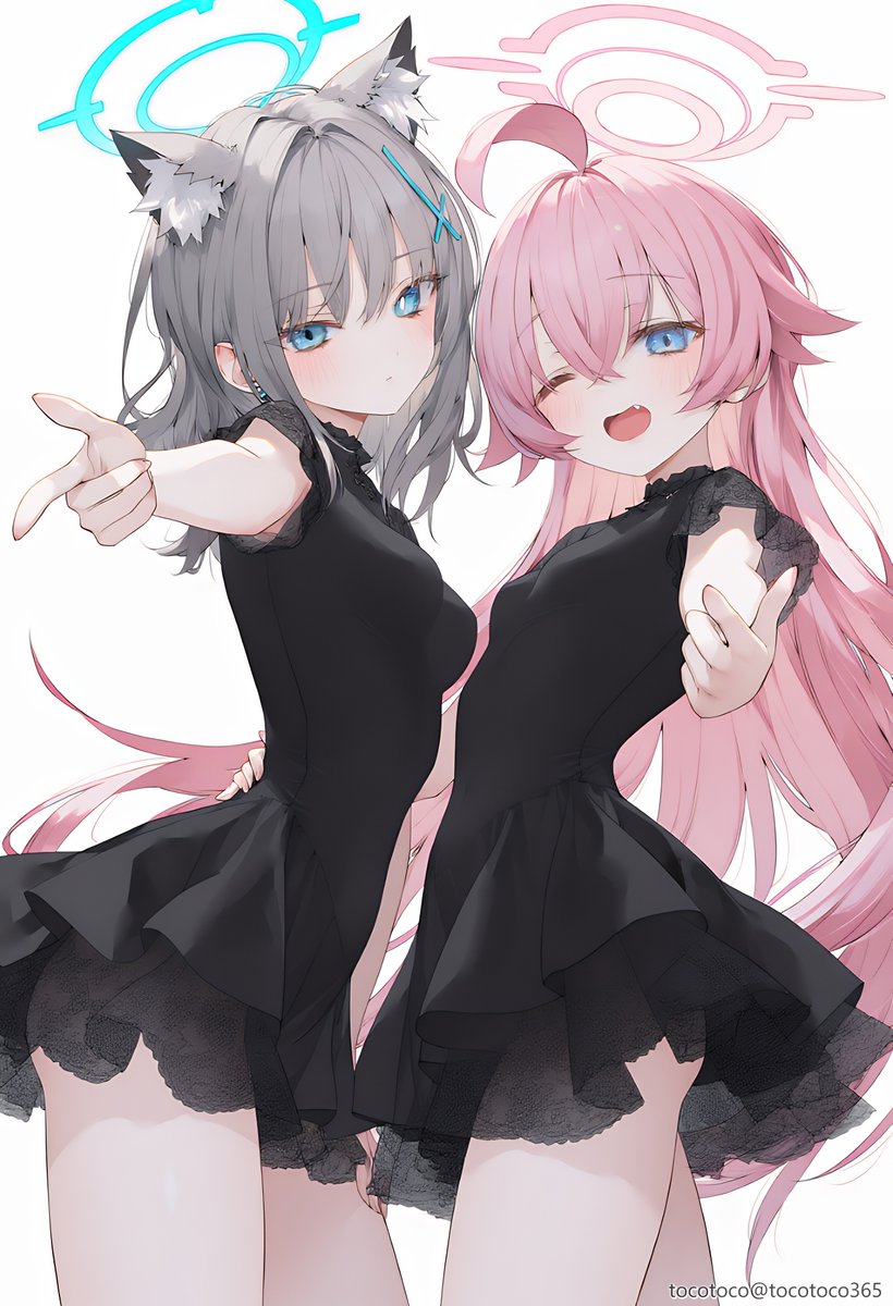 砂狼シロコ 小鳥遊ホシノ
#ブルアカ #BlueArchive Shiroko Hoshino