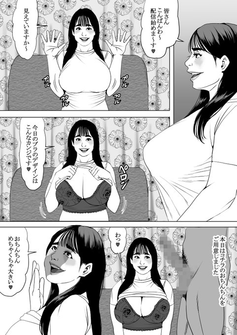 妄想の配信、撮影会イベントの漫画お絵描きです 