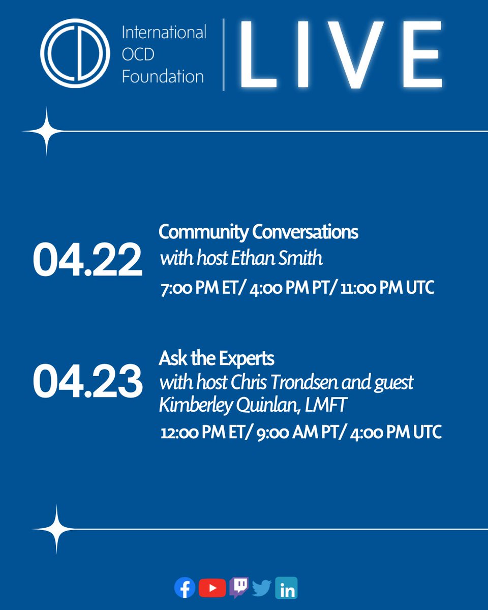 Join the conversation. Each livestream is a chance to connect with others who truly understand and to hear from experts who care. See what’s coming up!