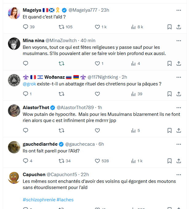 269lifeF's tweet photo. Sous le partage de @leparisien.fr, les racistes, qui préfèrent attaquer les musulmans plutôt que de changer leurs traditions meurtrières, se comptent par centaines.
Sans surprise, ils instrumentalisent les victimes du #spécisme pour propager leur haine :
https://t.co/FstLyUT3OR https://t.co/FtxQBIIBcY
