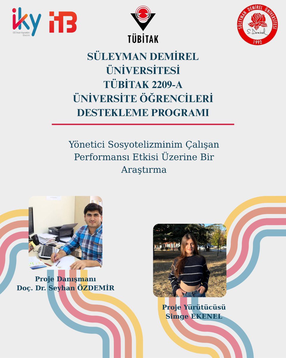 TÜBİTAK 2209-A 2024/1 kapsamında, bölümümüz danışmanlığında yürütülen öğrenci projeleriyle gurur duyuyoruz.✨
Bilimsel araştırmalara katkı sunan tüm ekipleri tebrik eder, başarılarının devamını dileriz.🏆