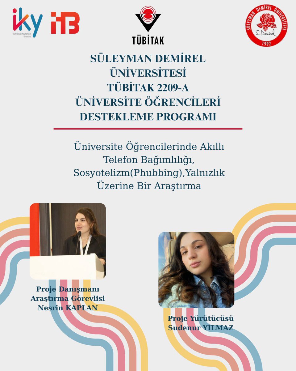 sduiky's tweet photo. TÜBİTAK 2209-A 2024/1 kapsamında, bölümümüz danışmanlığında yürütülen öğrenci projeleriyle gurur duyuyoruz.✨
Bilimsel araştırmalara katkı sunan tüm ekipleri tebrik eder, başarılarının devamını dileriz.🏆
#sdüiky #tübitak https://t.co/vPM8WLLYie