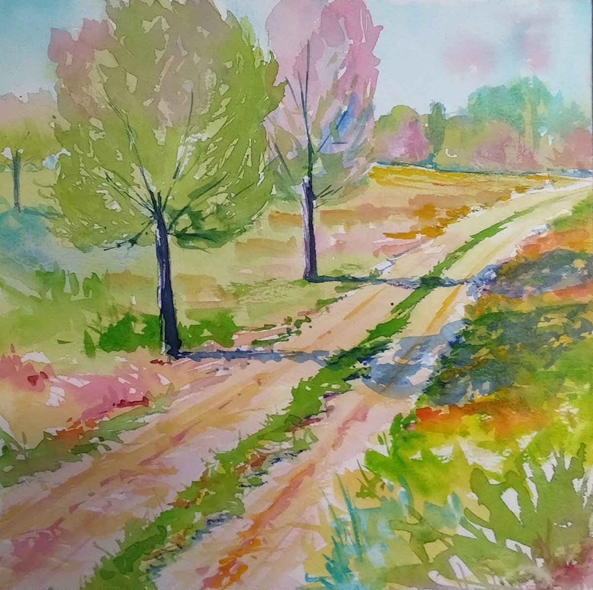 JoanLlor's tweet photo. #watercolor #watercolorpainting #acuarela. Avui tinc el cor alegre https://t.co/EhIRMO8sh7
