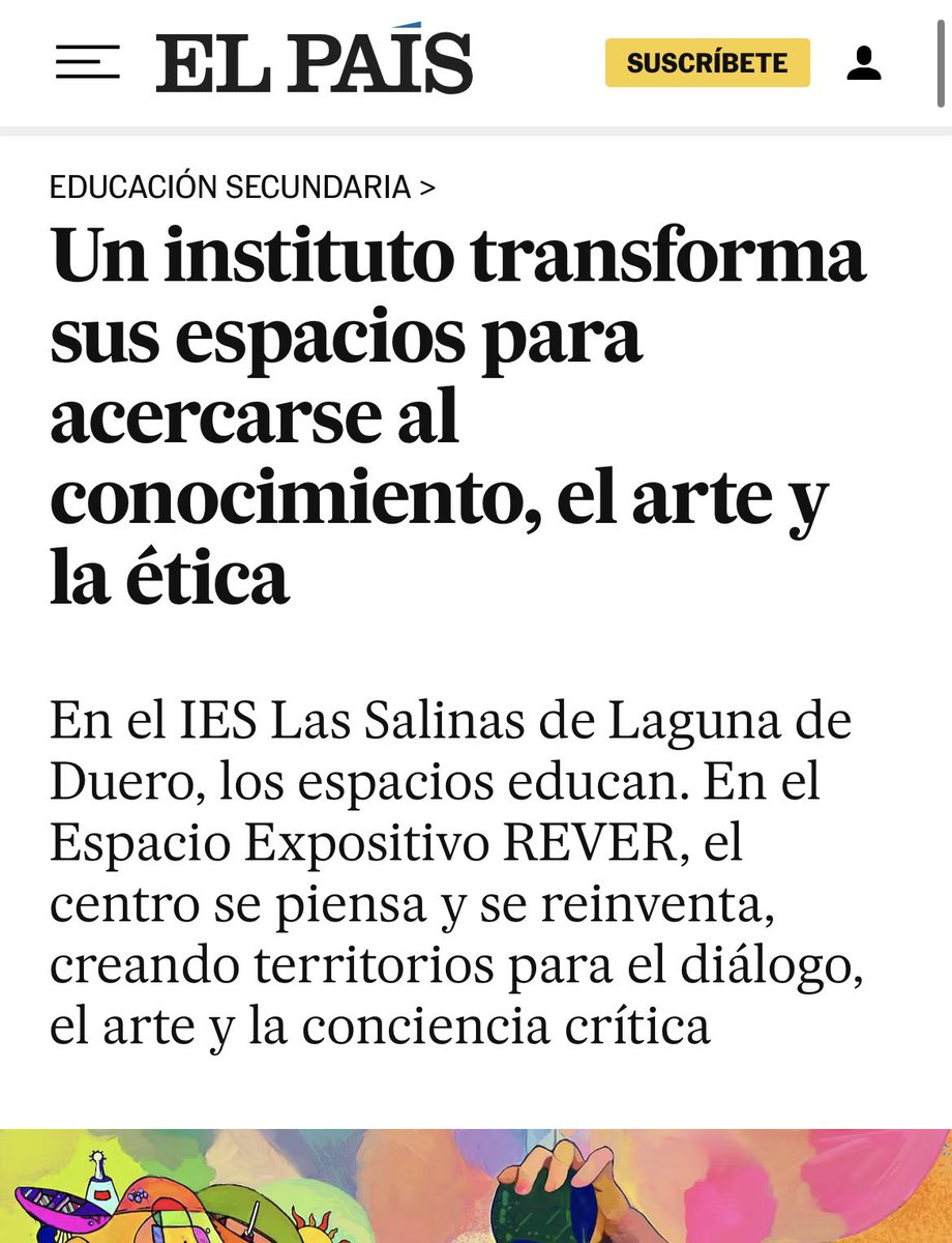 El periódico El País da a conocer nuestro espacio expositivo y permite que nuestro proyecto sea transferible a otros centros. 

Gracias <a href="/RodrigJG/">Rodrigo Juan García</a>  por la coordinación.