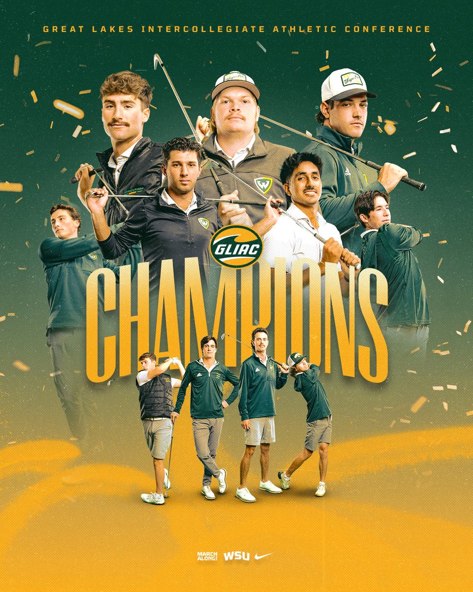 For the first time in over 21 years and second time in program history, Wayne State men’s golf has won the GLIAC Championship 🏆

#REPthe313