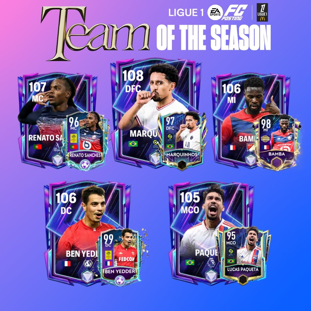 🚨 ¡Los TOTS de FC Mobile han llegado!🚨
Mira lo mejor de la liga francesa está temporada en los TOTS 
Quién crees que lo hizo mejor? Sobra alguien? Falta alguien? 🇫🇷⚽
(Predicción del 11 titular, reservas, iconos y algunos Flashbacks) 🔥🔙

#FCMobile #TOTS #teamoftheseason