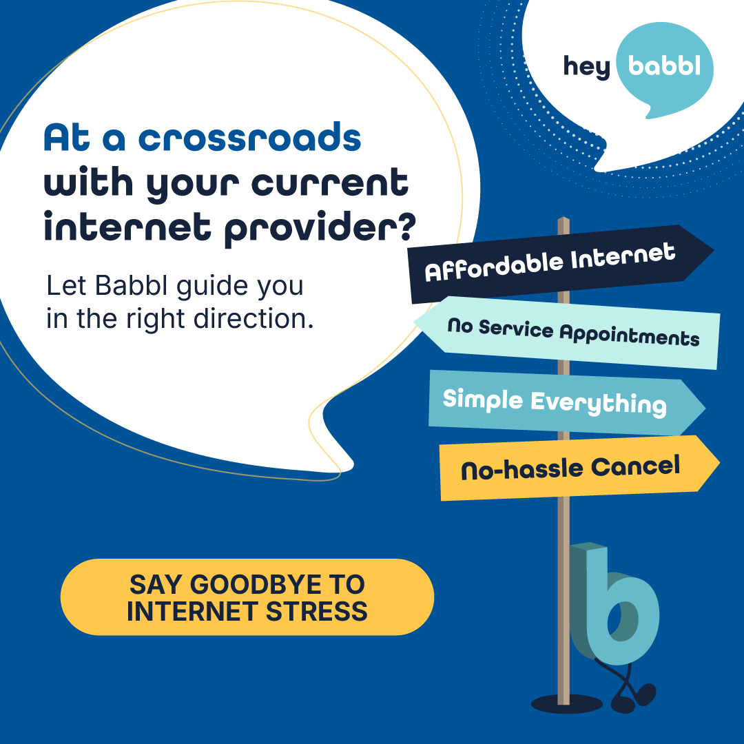 heybabbl's tweet photo. Switching to Babbl Internet is a game-changer! With no contracts, unlimited data, and self-serve setup, it's perfect for anyone looking for reliable, high-speed internet without the hassle.  #SwitchToBabbl #UnlimitedInternet https://t.co/lCX0rX71nN