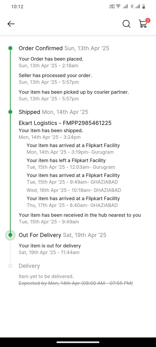 ashishpratap34's tweet photo. It's irritating now. Since last 7 days getting message from @Flipkart to stay home to receive delivery. Wait full day to only get message at night it will not delivered today. @flipkartsupport should understand how a family is surviving in this heat. @jagograhakjago https://t.co/7T3Otieax3