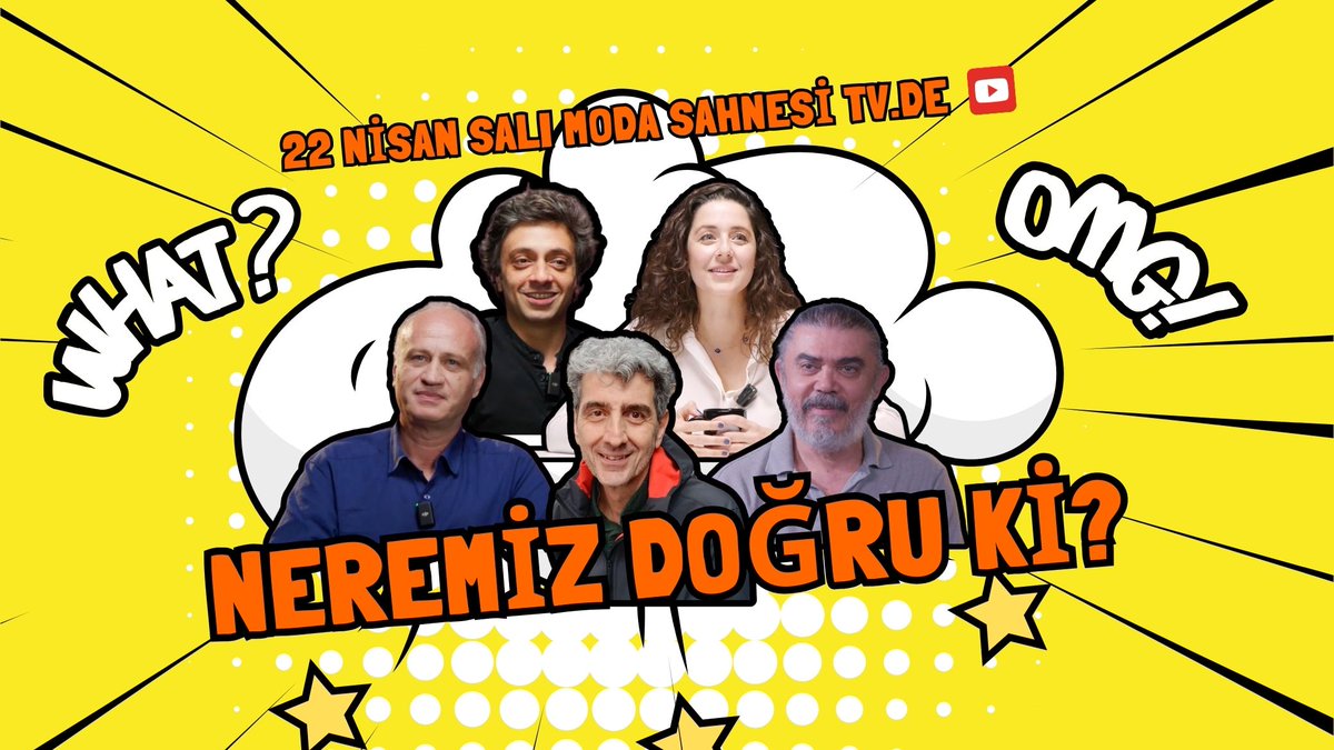 moda sahnesi TV'nin yeni içeriği 'Neremiz Doğru Ki?' 22 nisan salı moda sahnesinin YouTube kanalında yayında.
youtube.com/@modasahnesitvv