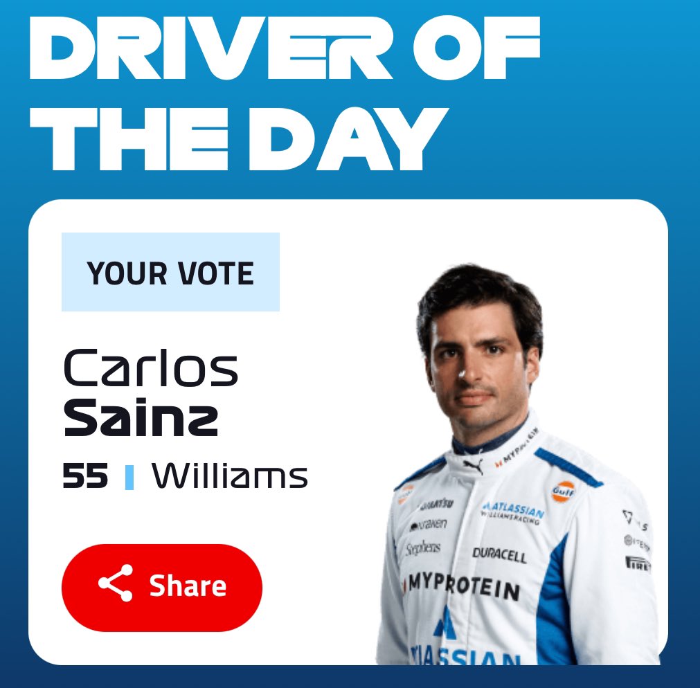 realJuniorPardo's tweet photo. Carlos Sainz is definitely my driver of the day! https://t.co/ZQXUobXp1t
