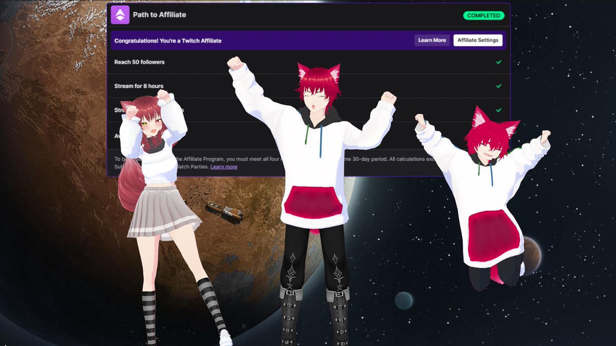 Finally made it to twitch affiliate! 🎈🥳🎉🎉🎈