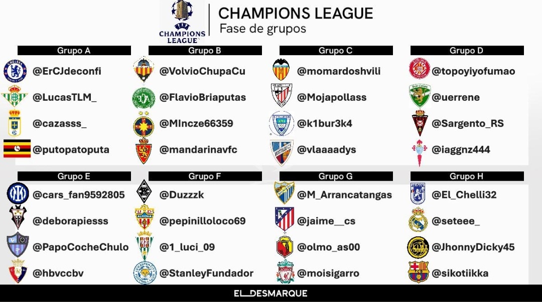UrbaSanJacobo's tweet photo. #OFICIALMENTE DA COMIENZO LA URBA CHAMPIONS LEAGUE
#FASE DE GRUPOS
#VOTACIONES ABAJO ���👇👇 https://t.co/Pe3nWbR8IF