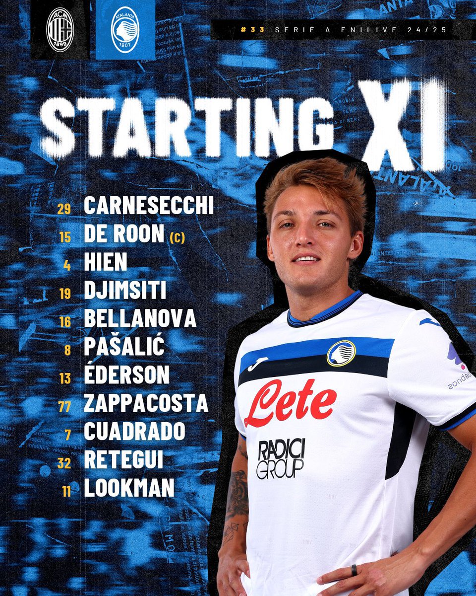 cyganmundial's tweet photo. 🚨🏆HIT LIGI WŁOSKIEJ🇮🇹
🆚 AC Milan - Atalanta 
🏆 Serie A
🏟️ San Siro
📆 20.04
🕰️ 20:45
🙅‍♂️ Marco Piccinini🇮🇹
📹 Eleven Sports 2
📸 @acmilan/@atalanta_bc
#️⃣ #MILATA #włoskarobota https://t.co/kr1H44b8sd