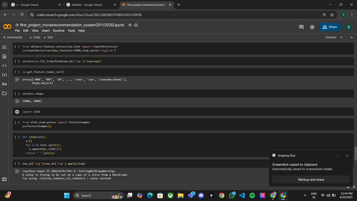 ds_sonalikumari's tweet image. Day 122 of My Learning Journey
Did some extra work on my ML project today—focused on vector conversion, sorting, and prepping the data right!
#MachineLearning #MLProject #DataPrep #LearningJourney