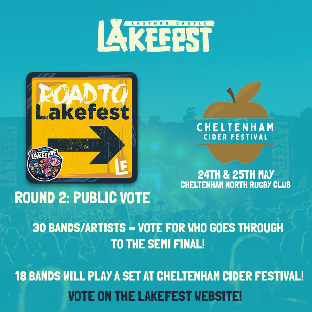 🎸🔥 ROUND 2 VOTING IS NOW OPEN! 🔥🎸

The top 18 will go on to perform alongside The Wurzels and Bez from the Happy Mondays—plus there’ll be 100 types of cider on tap! 🍻

Watch the videos, support your favourites, and get voting! 🎥👇
📲 lakefest.co.uk/road-to-lakefe…