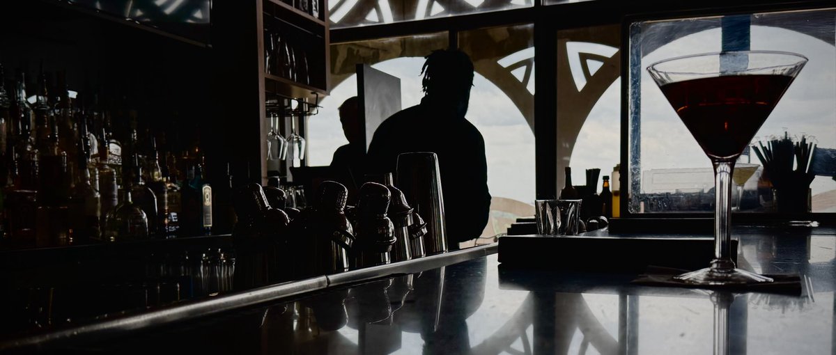 Enjoying an Easter toddy at Ruth Chris in Louisville at the top of a beautiful building. So, I guess we are at “ROOF Chris!”