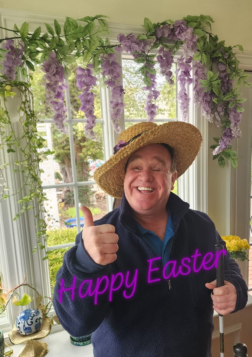 jayfollowadream's tweet image. Happy Easter from Jay Blake and the  Follow A Dream team! 🐣🐰 #EasterBonnet #DragWhat #NiceHat #HappyEaster