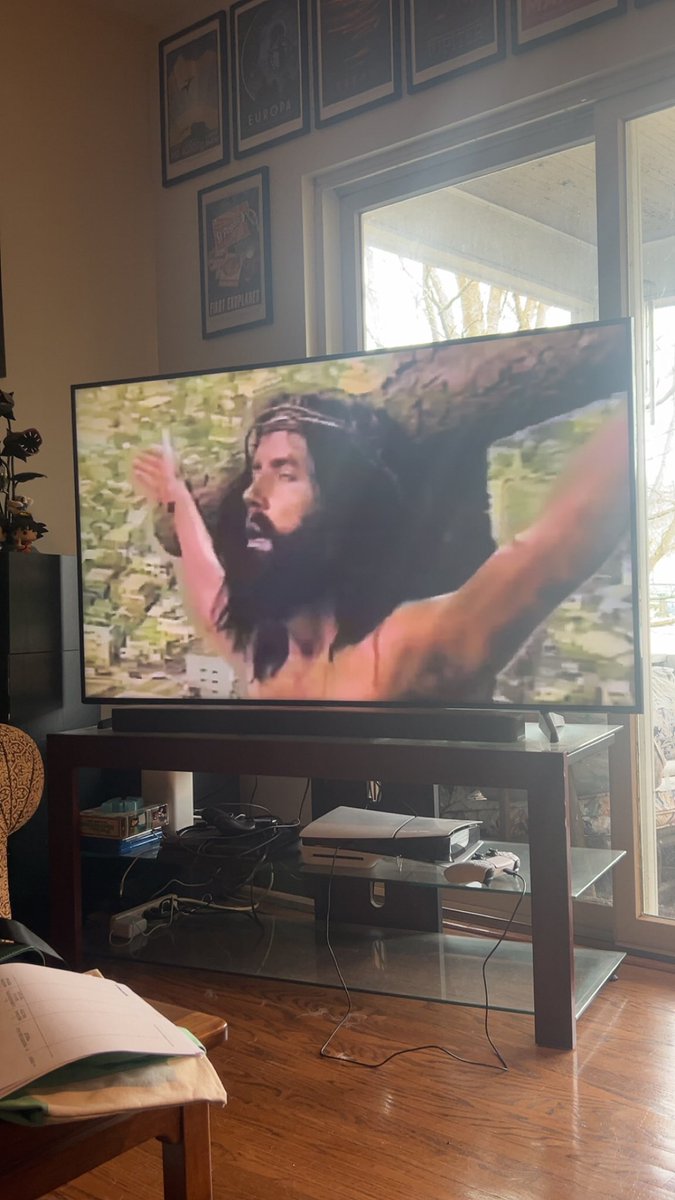 twilk612's tweet photo. Was watching a BOTW episode where they did a wheel montage of everything they’ve watched and this was the screen I happened to capture, today of all days. Happy Easter 4/20, everyone. He is rizzen. #SmileJesus #SOS #BestOfTheWorst https://t.co/qMN5xURZhk