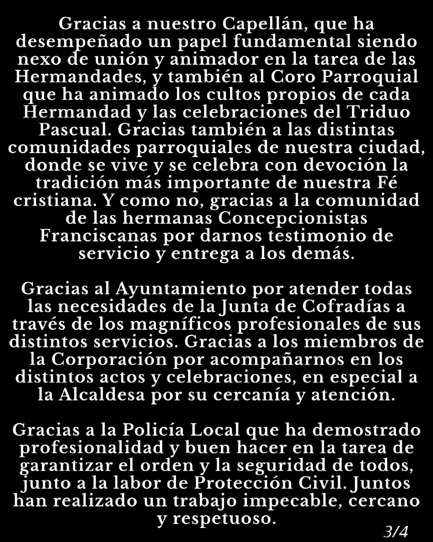 jhcvva's tweet photo. Comunicado de la Junta de Hermandades y Cofradías de Villanueva de la Serena. 
FELIZ PASCUA EN LA RESURRECCIÓN DE NUESTRO SEÑOR!!! https://t.co/81OPAPdkoX