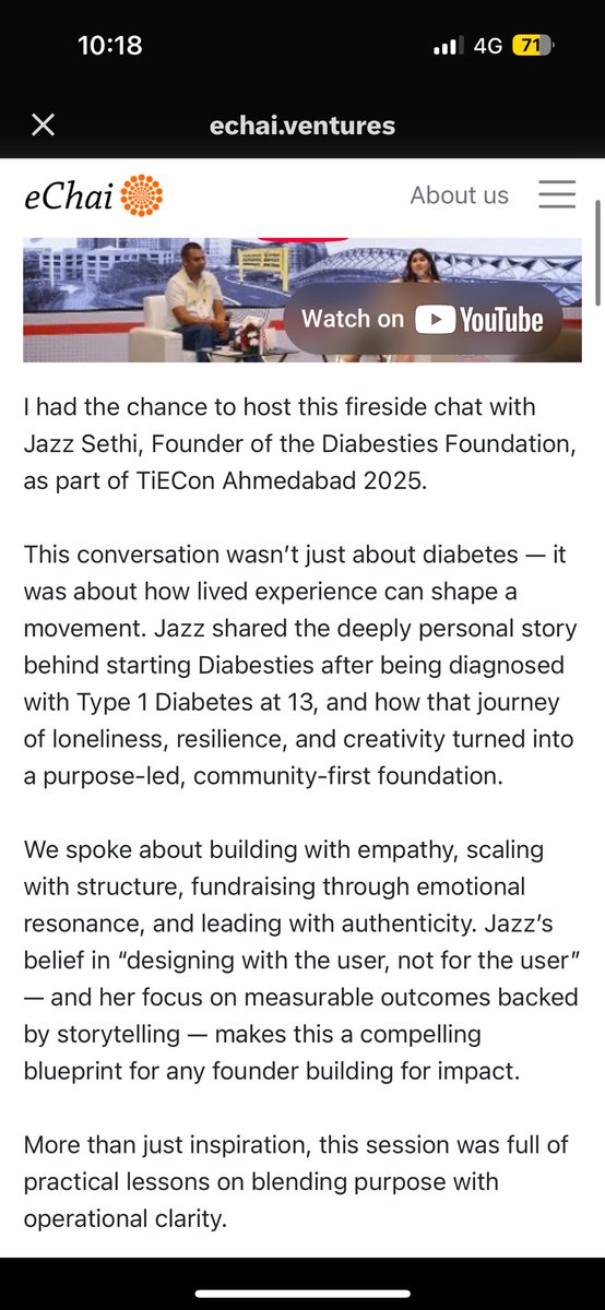 Jazzsethi95's tweet image. Thankyou for this wonderful overview! 

Had such a fun time talking to you in this fireside chat! 

About all things Diabesties and how I operate my organisation!