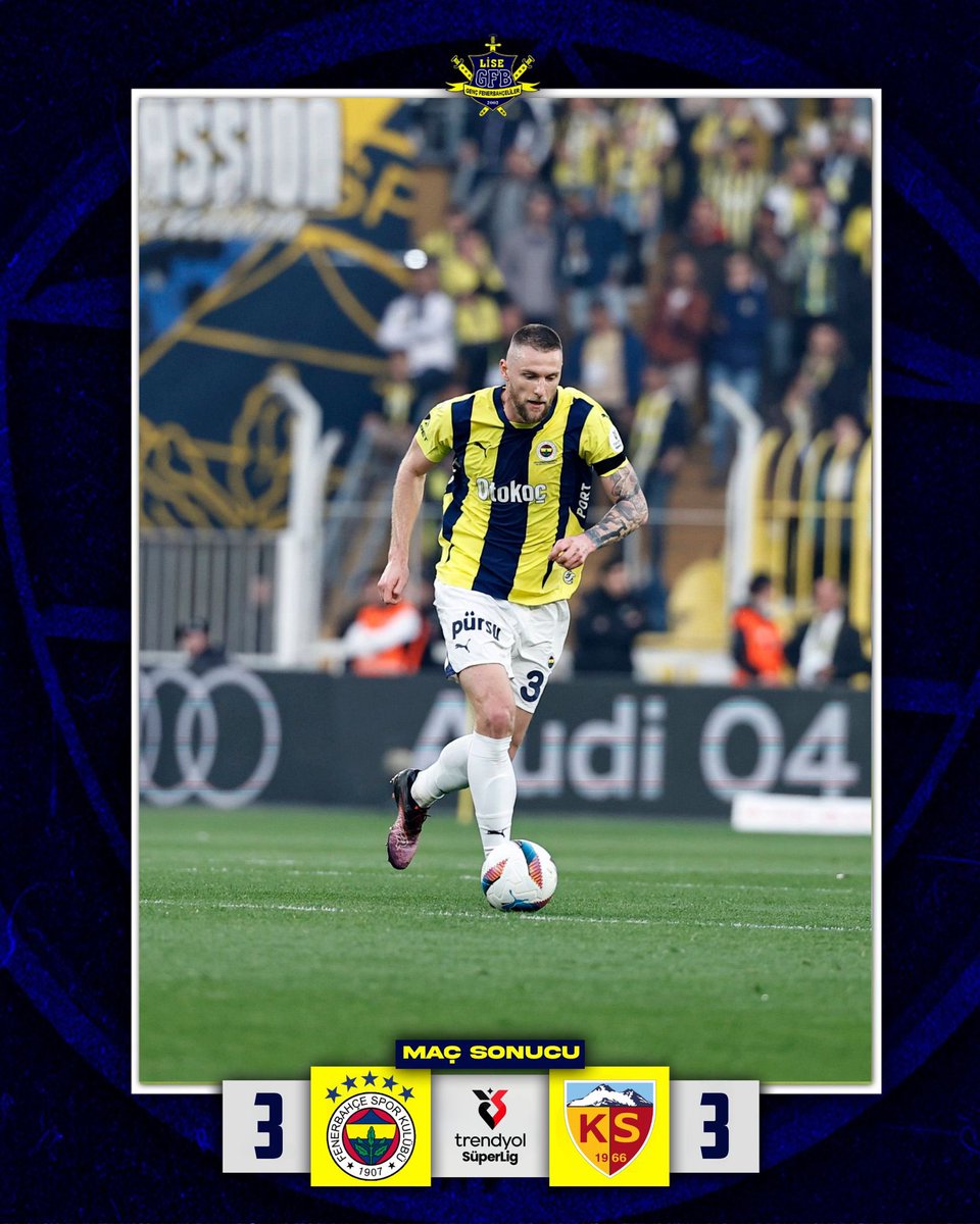 Maç Sonucu | Fenerbahçemiz 3-3 Kayserispor

#LiseGFB