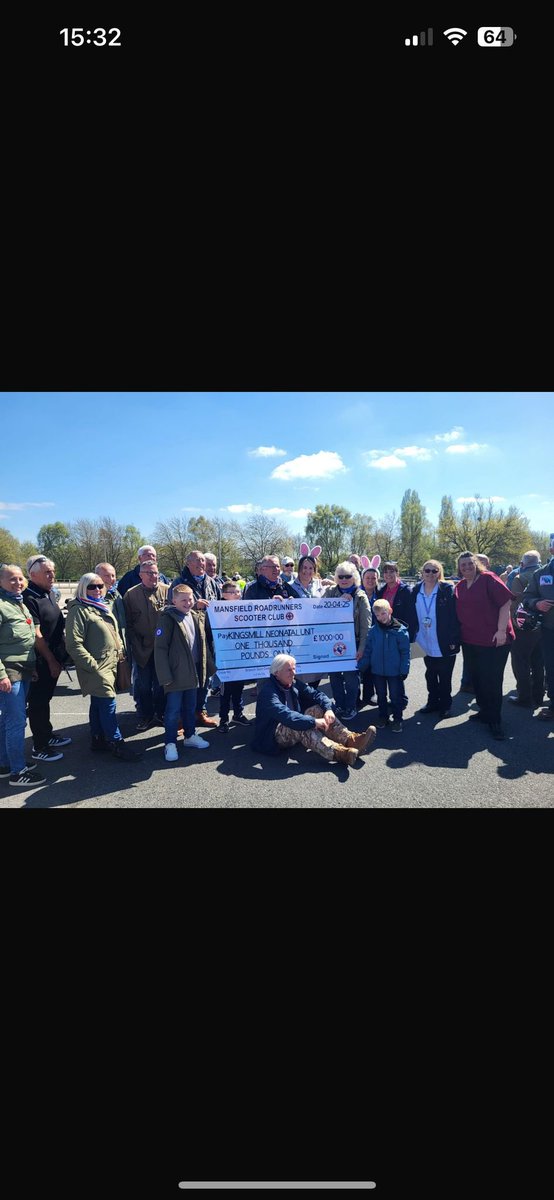 Happy Easter 🐣 

A big thank you to the Mansfield Roadrunners Scooter Club for their amazing donation to our unit 👏