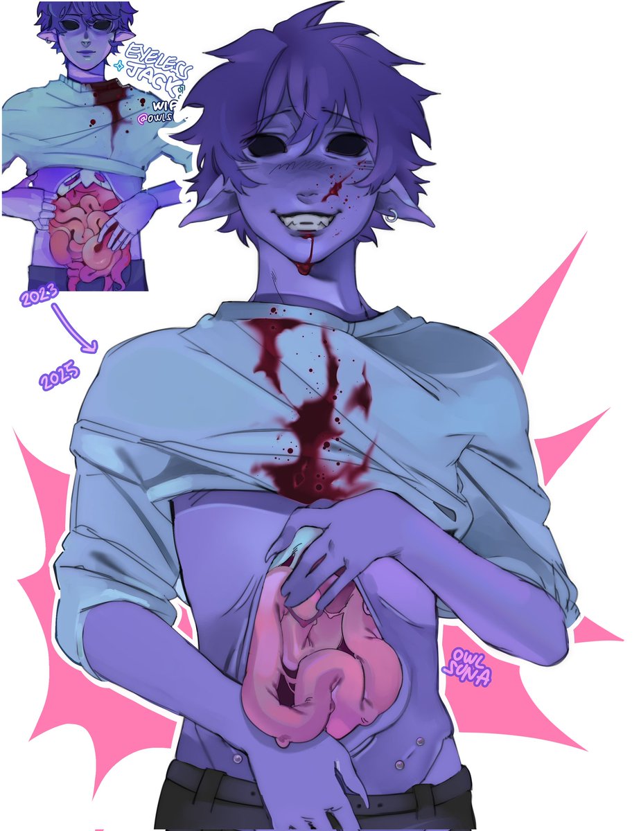 owlsuna's tweet photo. #creepypasta #creepypastafanart #eyelessJack #myart #bloodwarning #gore https://t.co/ivWNO5GZlM