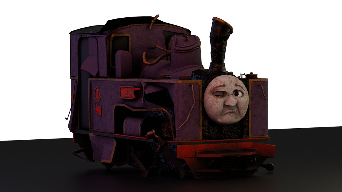 SmudgerOfSodor's tweet photo. As time went on, poor Godred got smaller, and smaller, and smaller, till nothing was left. What happened to him in the end? It's not to nice to talk about. #TTTE #ThomasandFriends #blender #3dmodeling https://t.co/gr3NEKRlTE