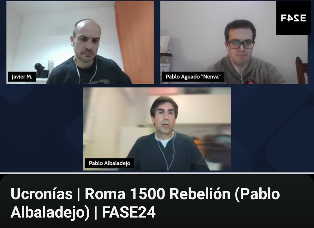 AlbaladejoPress's tweet photo. Ya en online en YouTube el programa Ucronías de @Fase_24, en el que desarrollamos este interesante género a través de mi novela #ROMA1500. Muy grandes @JaviMGomez y @PabloAguado_FyQ, que saben y pueden hablar de todo
https://t.co/wNwZ092V10 https://t.co/To20Oj2Mfm