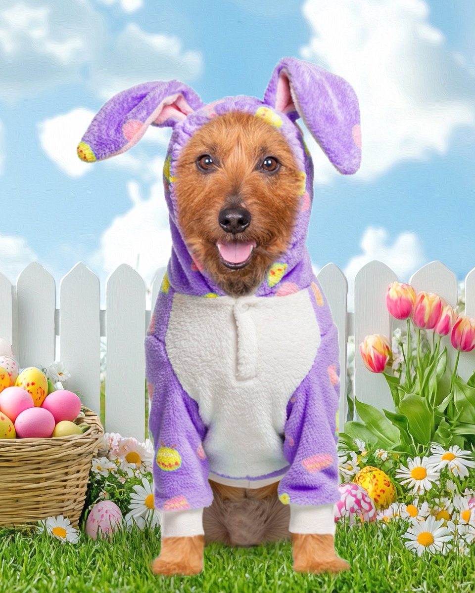 PaulCastronovo's tweet photo. I actually feel bad for my dog today, but #HappEaster https://t.co/Kv4y1hr7PU