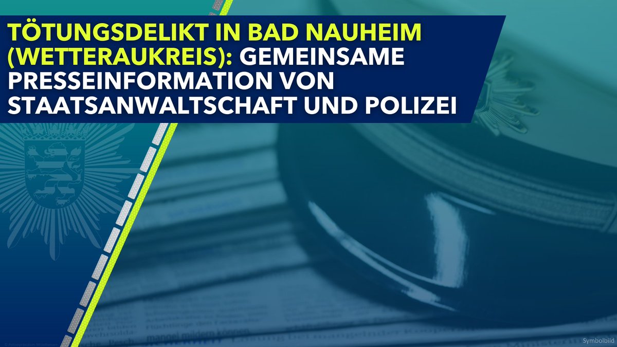 Gemeinsame Presseinformation der Staatsanwaltschaft Gießen und des Polizeipräsidiums #Mittelhessen:

Nach einem zweifachen Tötungsdelikt am Samstagabend, 19. April, in Bad Nauheim (#Wetteraukreis) dauern die umfangreichen Ermittlungen weiter an.

Derzeit wird von einem