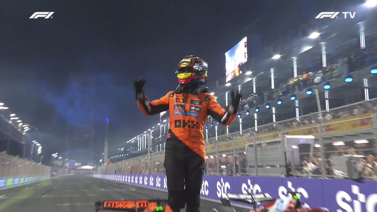 🏆 CHAMPIONNAT PILOTES 

1 Piastri - 99
2 Norris - 89
3 Verstappen - 87
4 Russell - 73
5 Leclerc - 47
6 Antonelli - 38
7 Hamilton - 31
8 Albon - 20
9 Ocon - 14
10 Stroll - 10

#F1 #SaudiArabianGP 🇸🇦