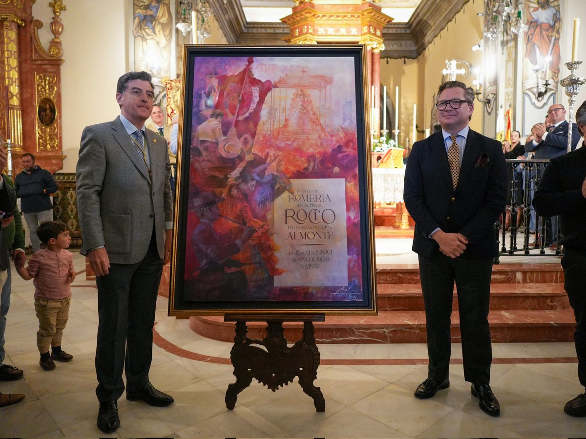#ElRocío25 ya se anuncia con esta obra de Juan Miguel Martín Mena que recupera la estética de los carteles clásicos de los años 20 y 30 y que retrata el alma de nuestra Romería.