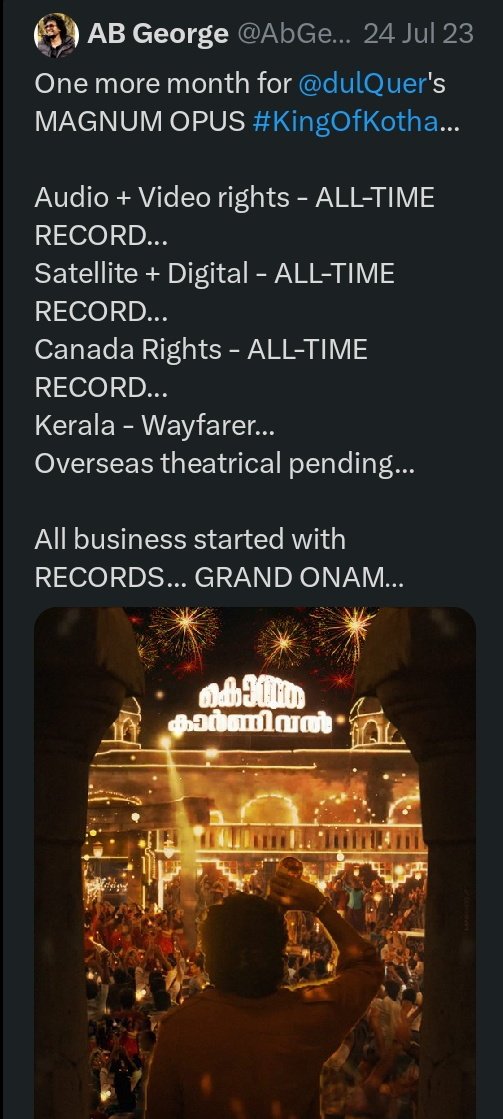 Sabusoman1's tweet photo. Trackers < Brokers Thread

പ്രമുഖ ട്രാക്കർമാരുടെ fun ആണ് ഈ കാണുന്നത്.
KOK സമയം അതാണ്‌ ഏറ്റവും വലിയ OTT+SAT റെക്കോർഡ് അതിന് എന്ന് clear cut ആയി പറഞ്ഞു. https://t.co/et4fxMwRCa