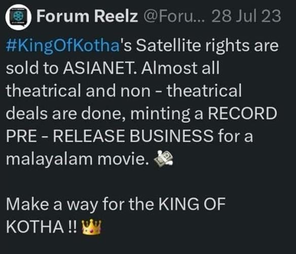 Sabusoman1's tweet photo. Trackers < Brokers Thread

പ്രമുഖ ട്രാക്കർമാരുടെ fun ആണ് ഈ കാണുന്നത്.
KOK സമയം അതാണ്‌ ഏറ്റവും വലിയ OTT+SAT റെക്കോർഡ് അതിന് എന്ന് clear cut ആയി പറഞ്ഞു. https://t.co/et4fxMwRCa