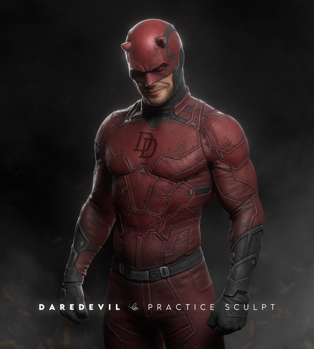 Yoo_Dyth's tweet photo. My take on #Daredevil one of my favorite characters of all time. I approached this one with more like concepting in mind. Exploring ideas instead of getting caught up in techincal details. It was really fun sculpting him. So yeah let me know what you think, thanks! https://t.co/BU5JguhtmY