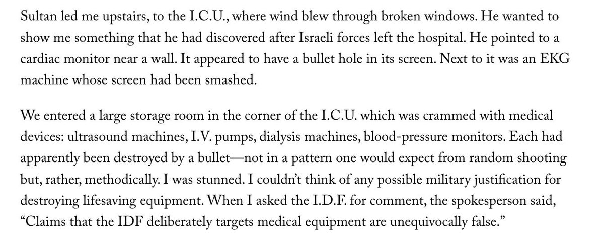 MairavZ's tweet photo. There is only one reason to destroy hospital equipment: to make sure people cannot continue to exist in that place. https://t.co/EPkGKfC9Tz https://t.co/ddh0bjCNwz