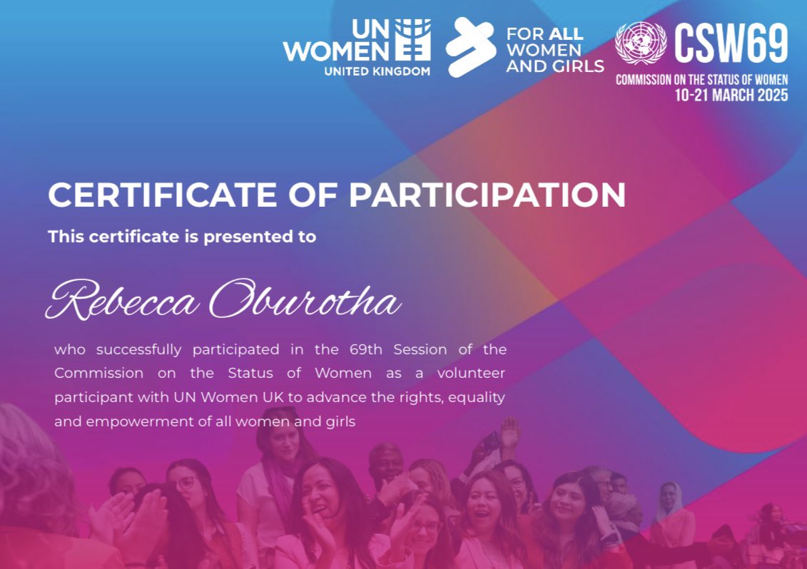 ROburotha's tweet photo. Reflecting on the Inspiring CSW69
From March 10–21, 2025, the 69th session of the Commission on the Status of Women (CSW69)

#CSW69 #GenderEquality #WomenEmpowerment #DigitalTransformation #YouthLeadership #EndGBV 
#InnovationInTech #ClimateAction #Entrepreneurship #STEMForWomen https://t.co/iYjb9L9Q95