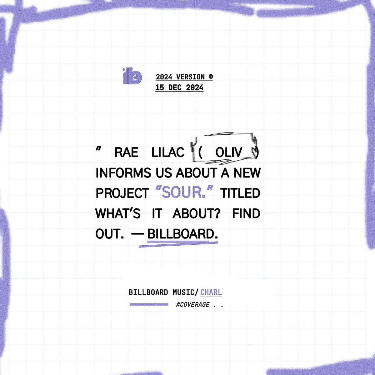 Billmuse01's tweet photo. Rae (@Raelile) Por medio de un encuentro exclusivo con nosotros, compartió revelaciones sobre su más reciente proyecto, “Sour” del cual se especula, podría tratarse de su álbum debut o según algunos rumores, de una nueva colaboración con Lancôme. .

 — 🖇️  [ . . ]  Billboard. https://t.co/OEMpLSCJnt