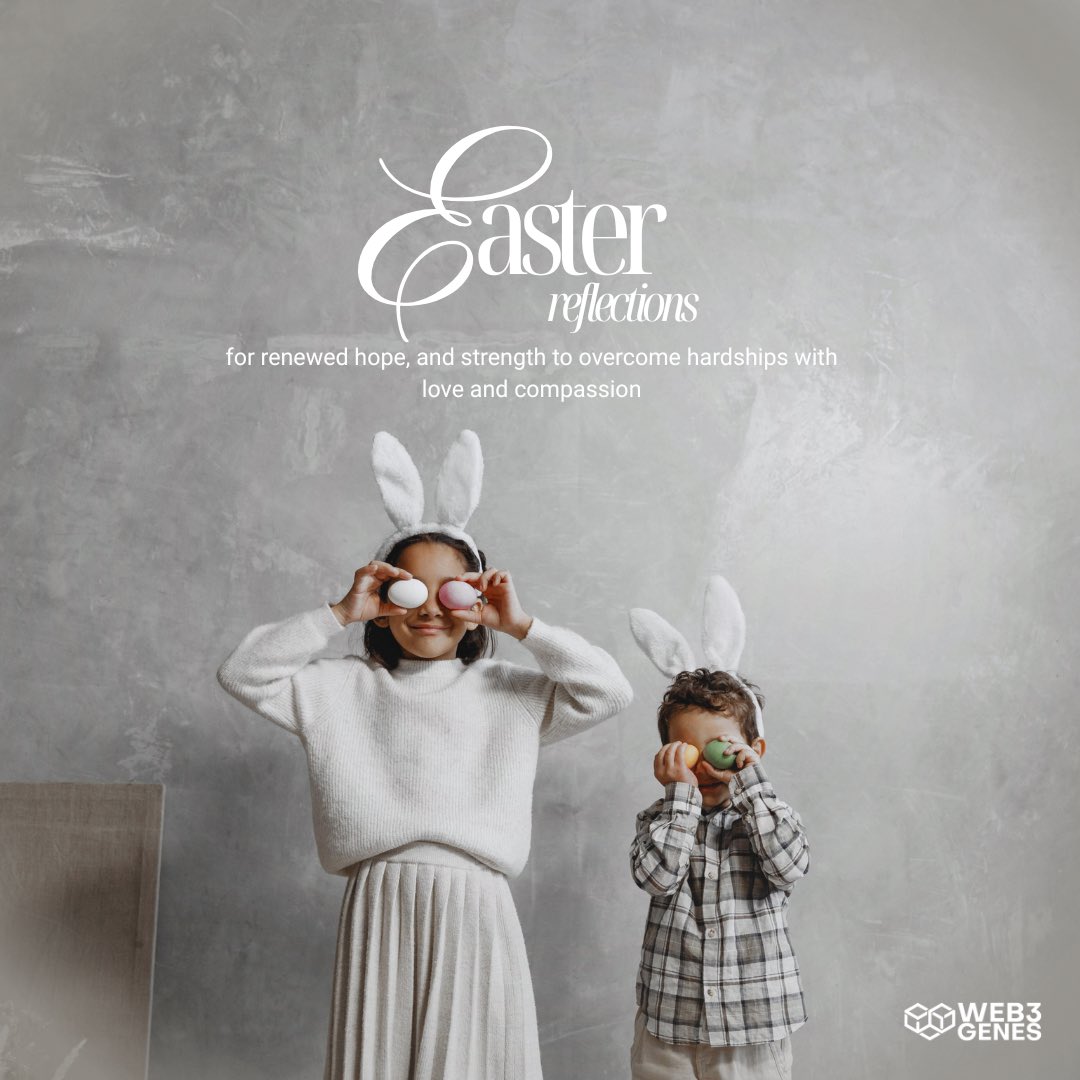 Web3genes's tweet photo. Our Easter reflections for renewed hope and strength to overcome hardships with love snd compassion 
#easter #web3genes https://t.co/cOAYjy2lQZ