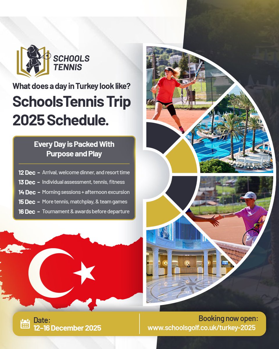 SchoolsGolfTour (@schoolsgolf_uk) on Twitter photo Join us for the SchoolsTennis trip to the <a href="/LimakAtlantis/">Limak Atlantis Hotel</a> , Turkey 🇹🇷 from 12–16 December! 🎾 Expert coaching, top competition & fantastic facilities tennis🏆☀️ Register your interest now at SchoolsGolf.co.uk/turkey-2025 ✅ Join us for the SchoolsTennis trip to the <a href="/LimakAtlantis/">Limak Atlantis Hotel</a> , Turkey 🇹🇷 from 12–16 December! 🎾 Expert coaching, top competition & fantastic facilities tennis🏆☀️ Register your interest now at SchoolsGolf.co.uk/turkey-2025 ✅